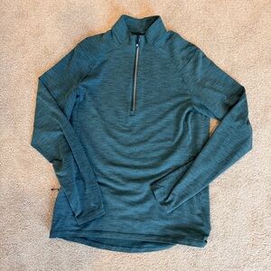 lululemon athletica Men's green Zip-Up Sweater